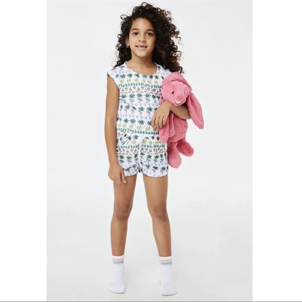 Roller Rabbit Pj Party Pajama Shorts Set Size 4 Years EUC!